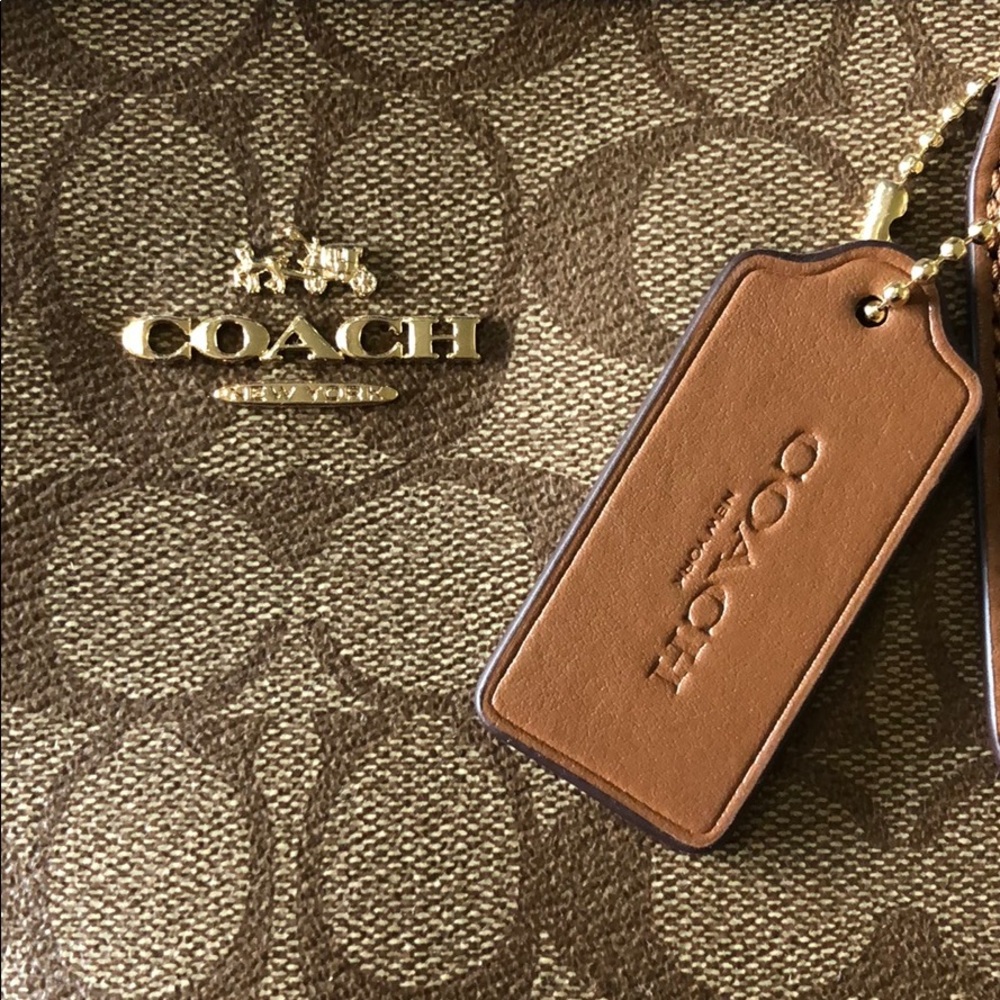 Coach Brown Drawstring Purse